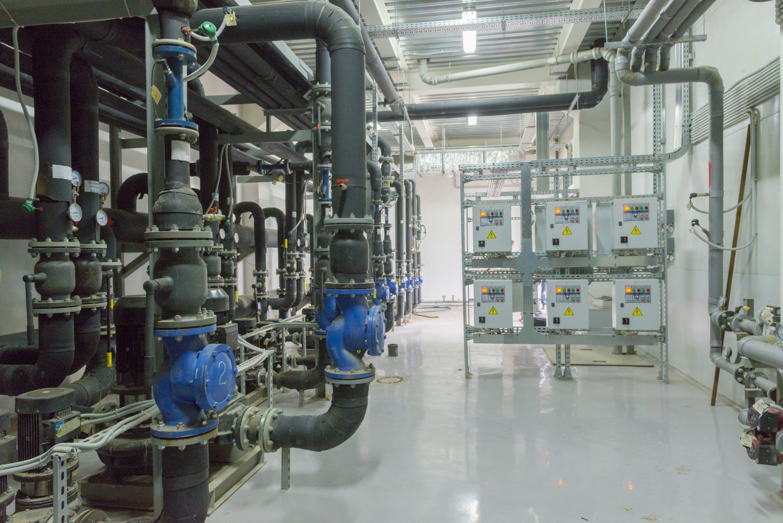 Pipes in a wastewater or storm water plant that can have Dorsett Control's controls and SCADA to help assist in better management of the system.