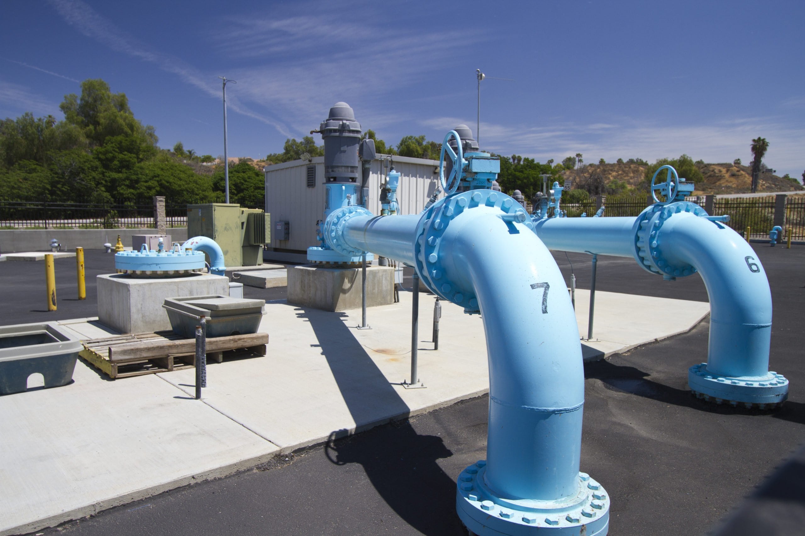 Pipes in a wastewater or storm water plant that can have Dorsett Control's controls and SCADA to help assist in better management of the system.