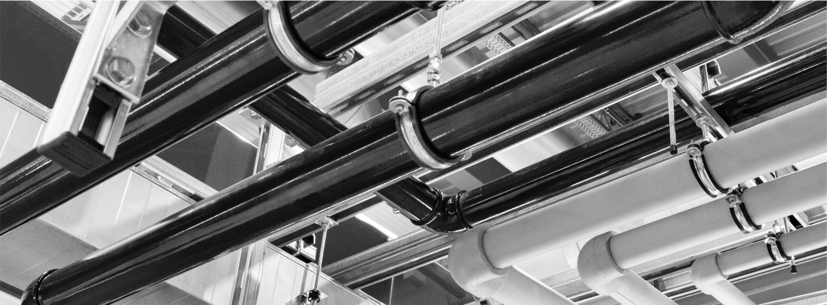 Industrial pipes on ceiling